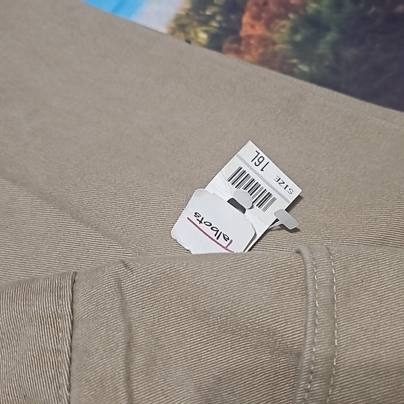 Talbots Chino High Waisted Khaki Pants Size 16L NWT - Picture 3 of 5